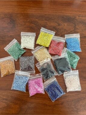 Glass Seed Bead Collection - Lot of 15 - Brand New